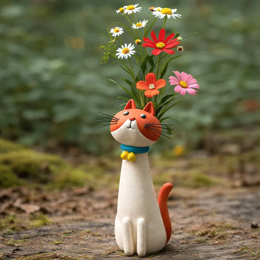 😸 Handcrafted Quirky Cat Vase