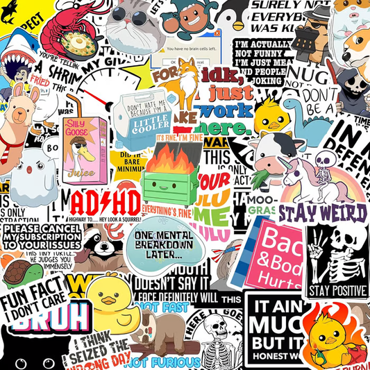 Year-end Promotion 40% OFF - Set of 130 Pcs Funny Saying Stickers